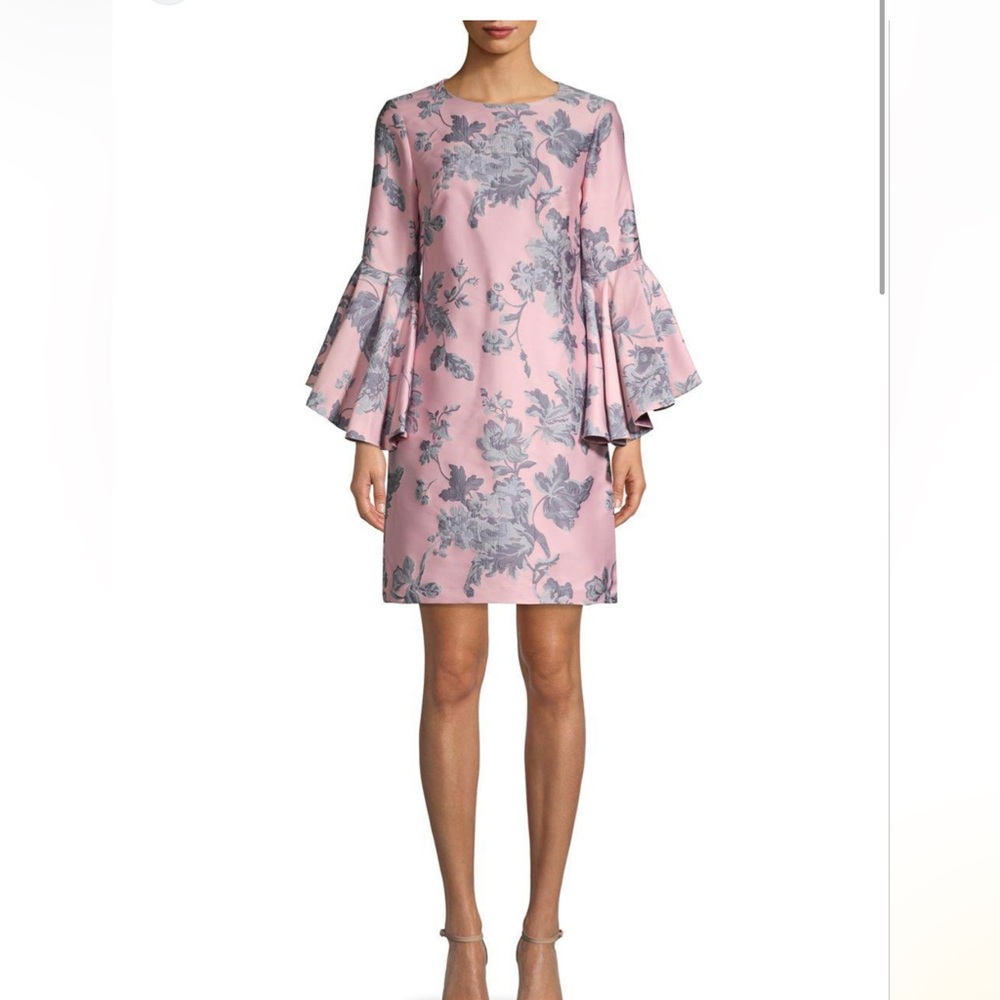 Freya Floral Bell-sleeve Shift Dress